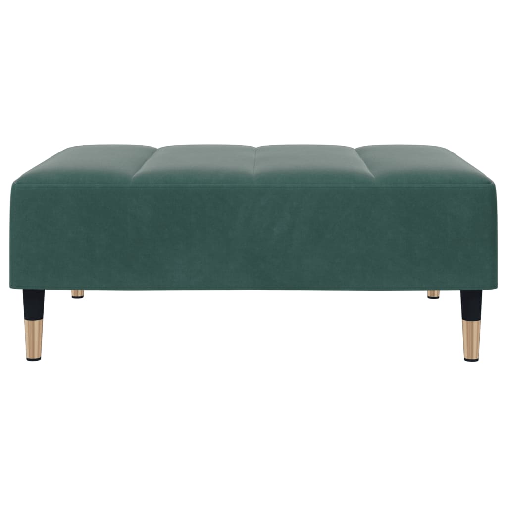 vidaXL Footstool Dark Green 77x55x31 cm Velvet