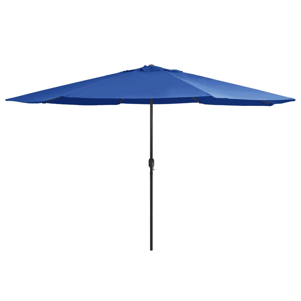 vidaXL Garden Parasol with Metal Pole 390 cm Azure Blue