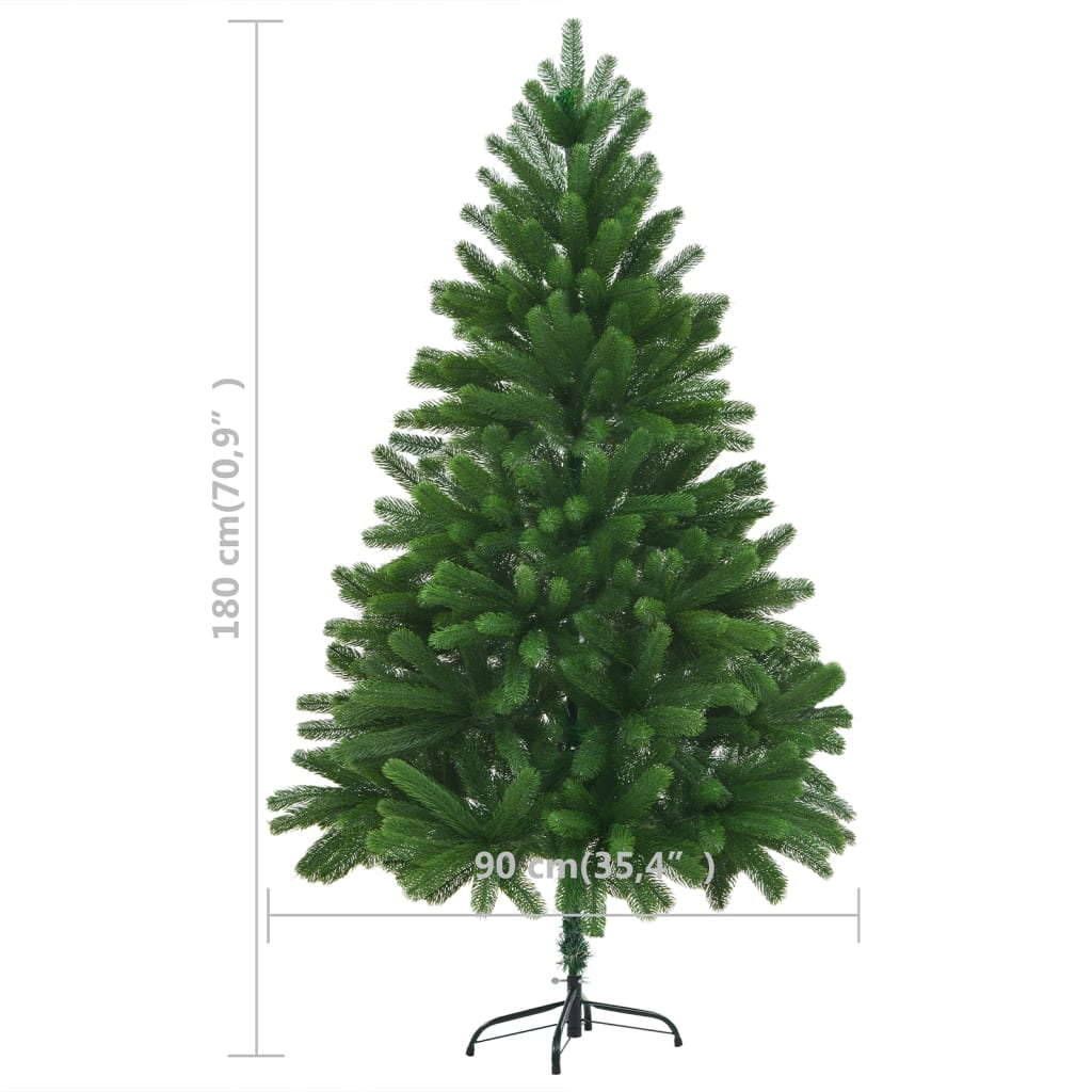 vidaXL Artificial Pre-lit Christmas Tree with Ball Set 180 cm Green