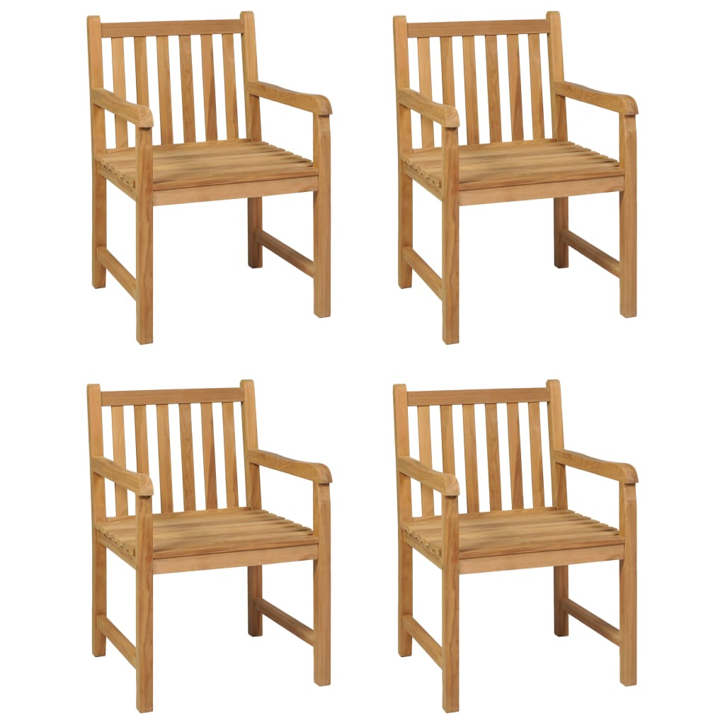 vidaXL 5 Piece Garden Dining Set Solid Teak Wood