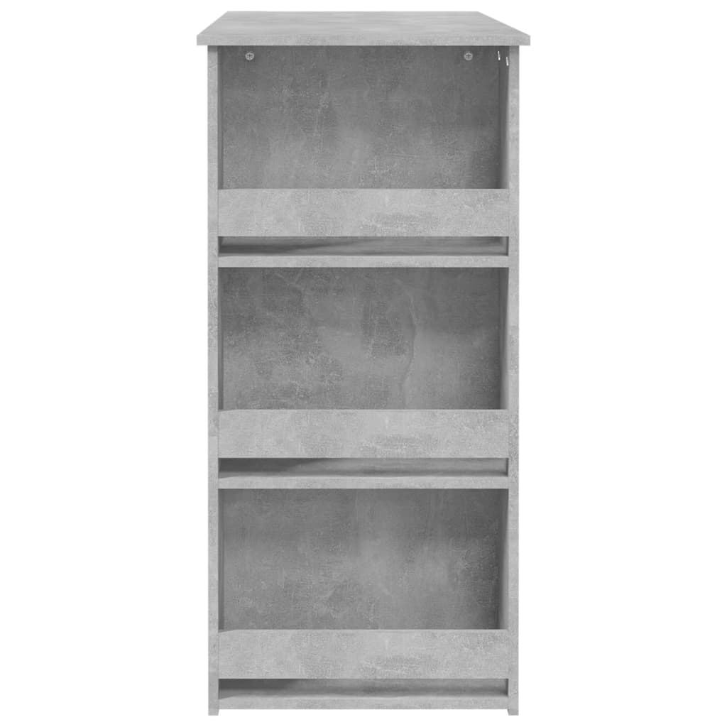 vidaXL Bar Table with Storage Rack Concrete Grey 102x50x103.5 cm