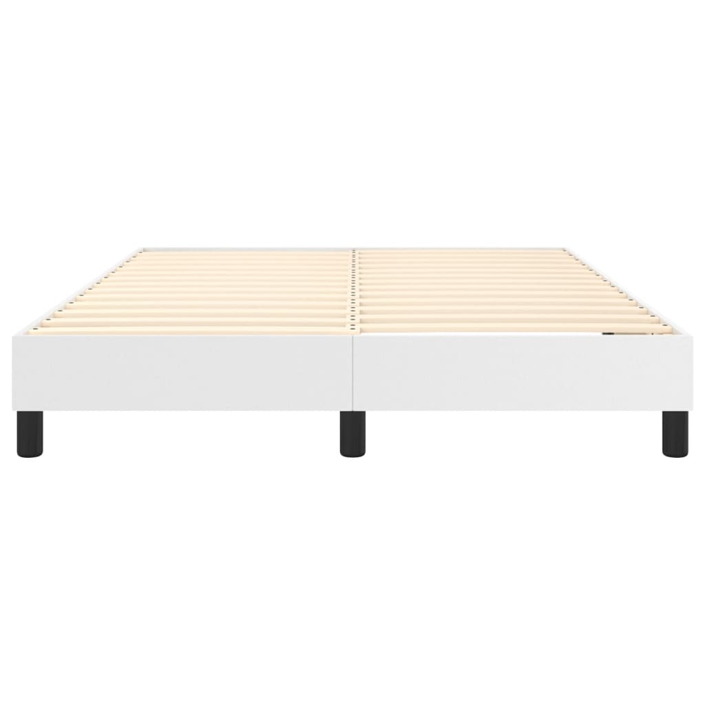 vidaXL Box Spring Bed Frame White 152x203 cm Queen Faux Leather