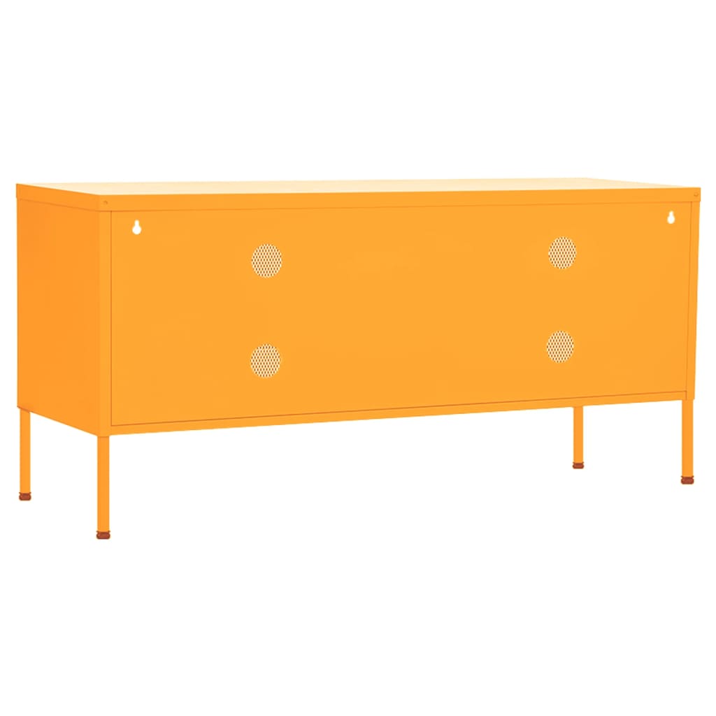 vidaXL TV Cabinet Mustard Yellow 105x35x50 cm Steel