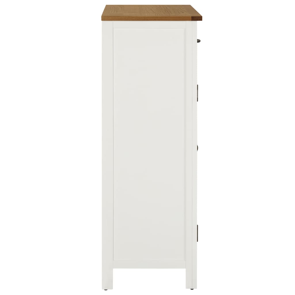 vidaXL Shoe Cabinet 76x37x105 cm Solid Oak Wood