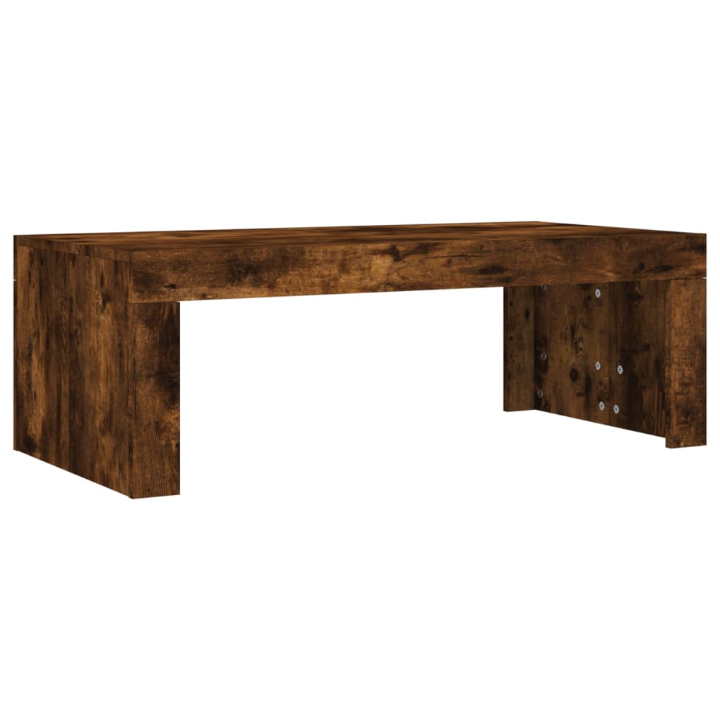 vidaXL Coffee Table Smoked Oak 102x50x36 cm Engineered Wood