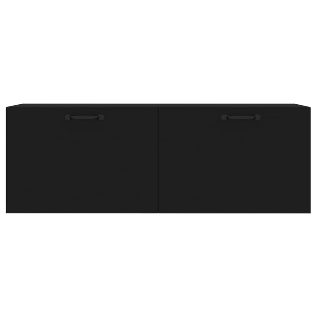 vidaXL Wall Cabinet Black 100x36.5x35 cm Engineered Wood