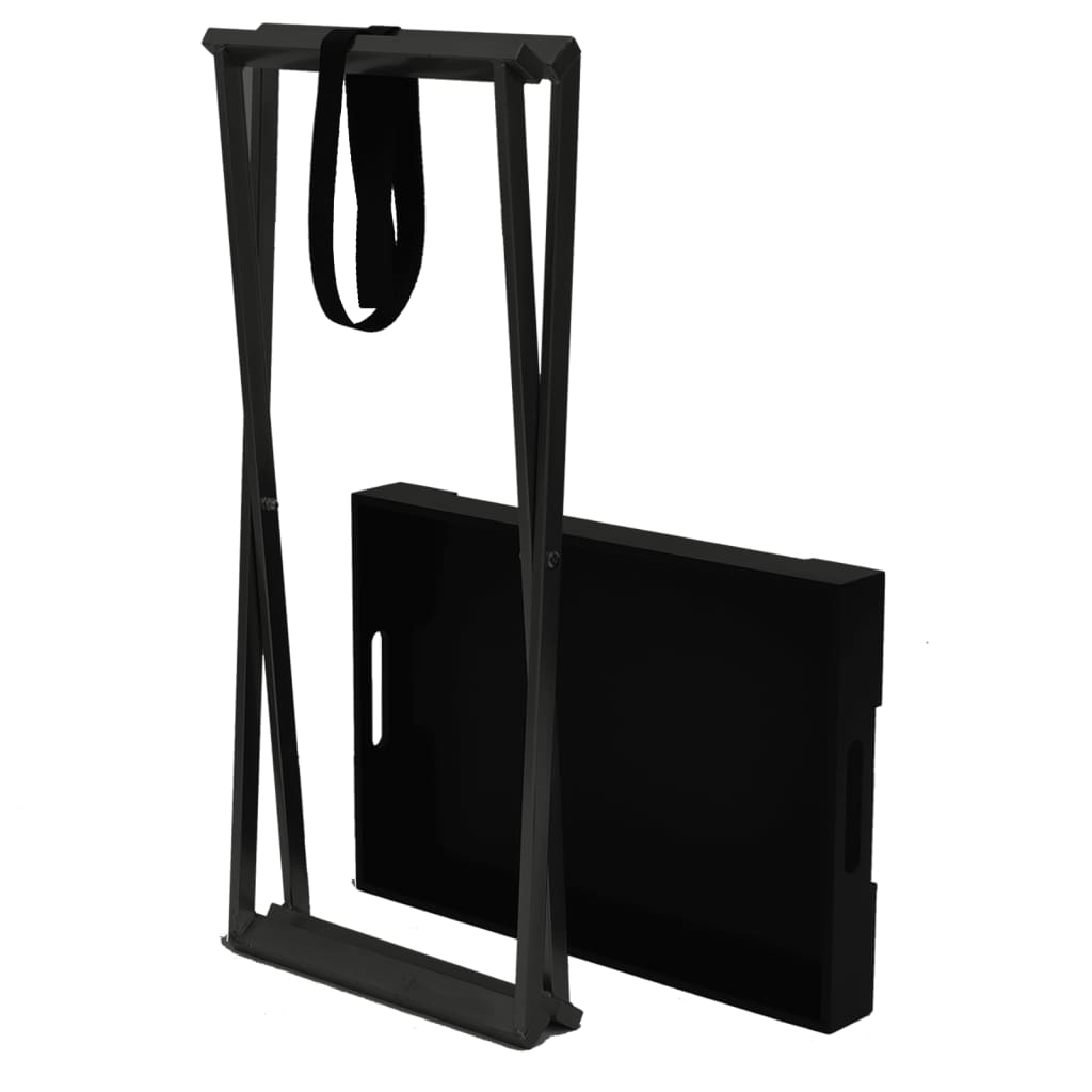 vidaXL Folding Table Black 48x34x61 cm MDF