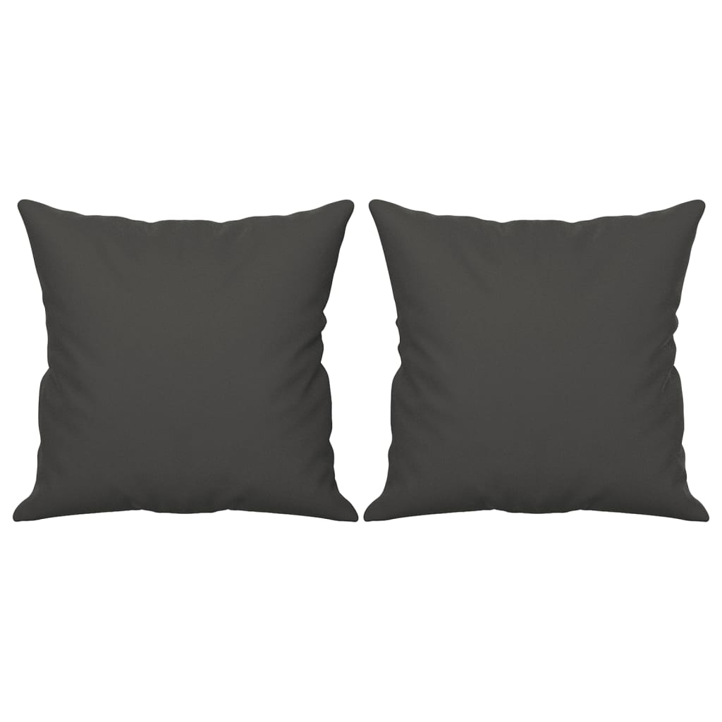 vidaXL 3-Seater Sofa with Pillows&Cushions Dark Grey 210 cm Microfibre Fabric