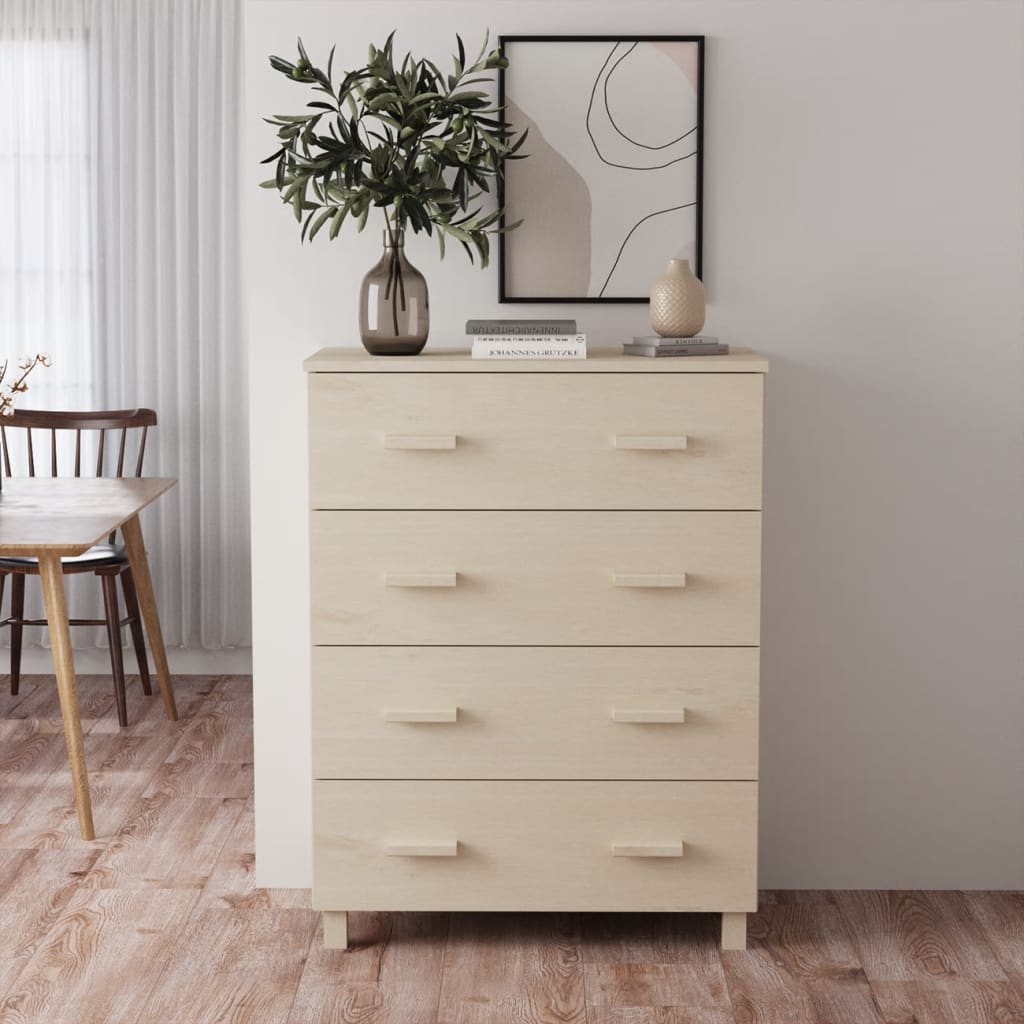 vidaXL Sideboard HAMAR Honey Brown 79x40x103.5 cm Solid Wood Pine