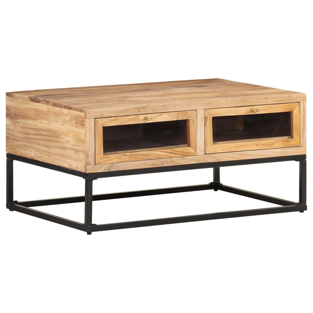 vidaXL Coffee Table 90x60x40 cm Solid Acacia Wood