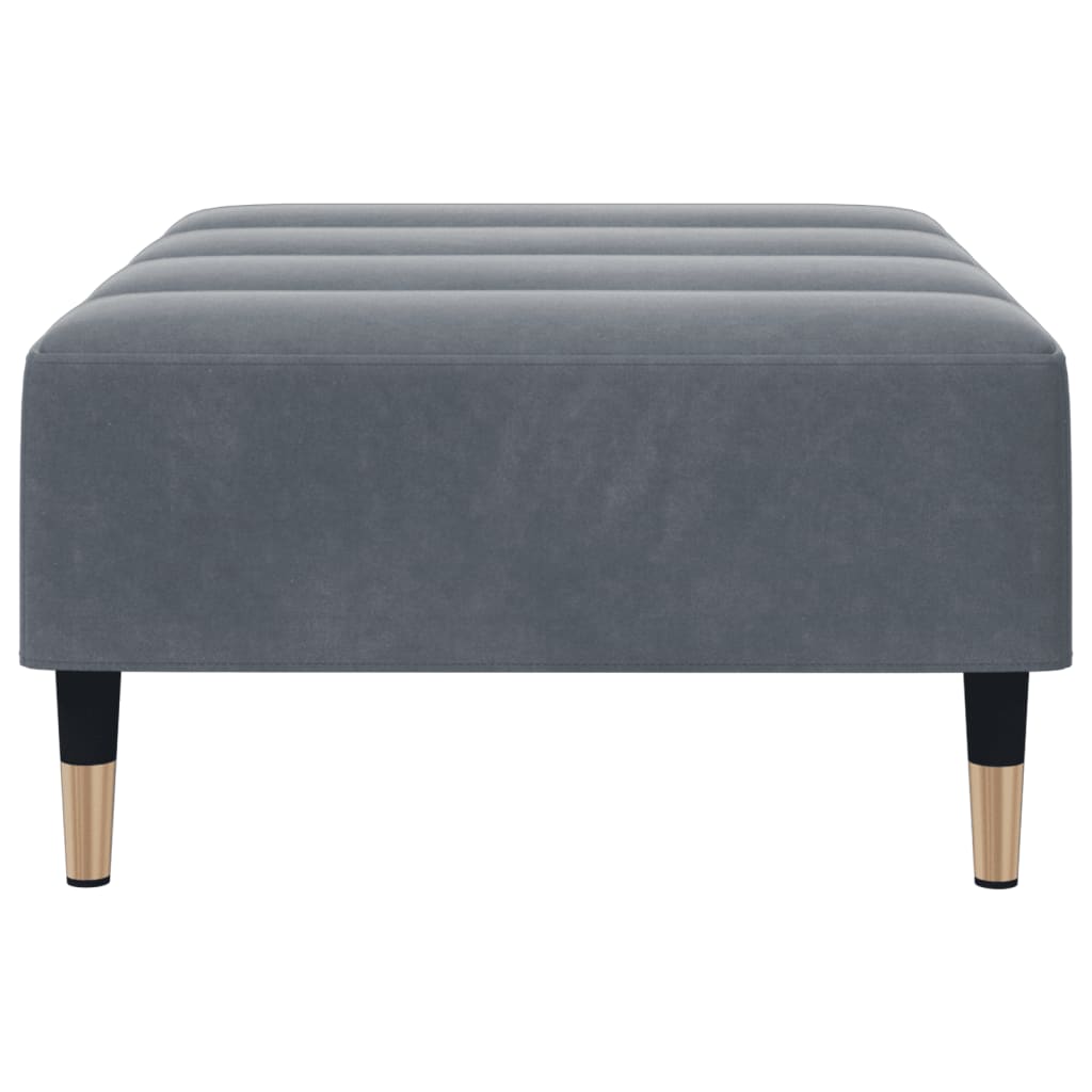 vidaXL Footstool Dark Grey 77x55x31 cm Velvet