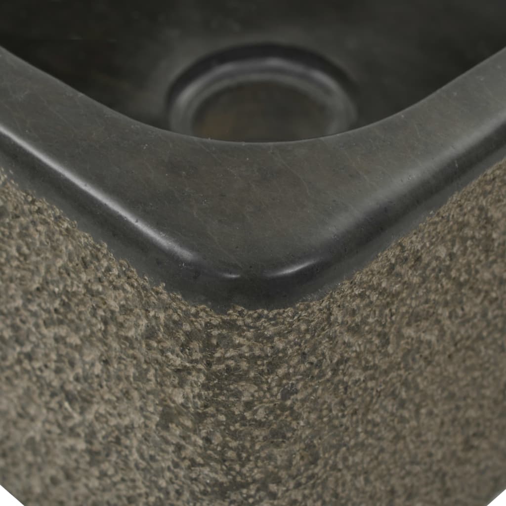 vidaXL Sink 30x30x15 cm Riverstone Black