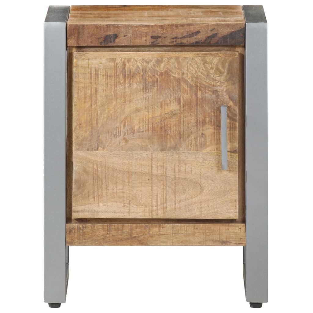 vidaXL Bedside Cabinet 40x30x50 cm Rough Mango Wood