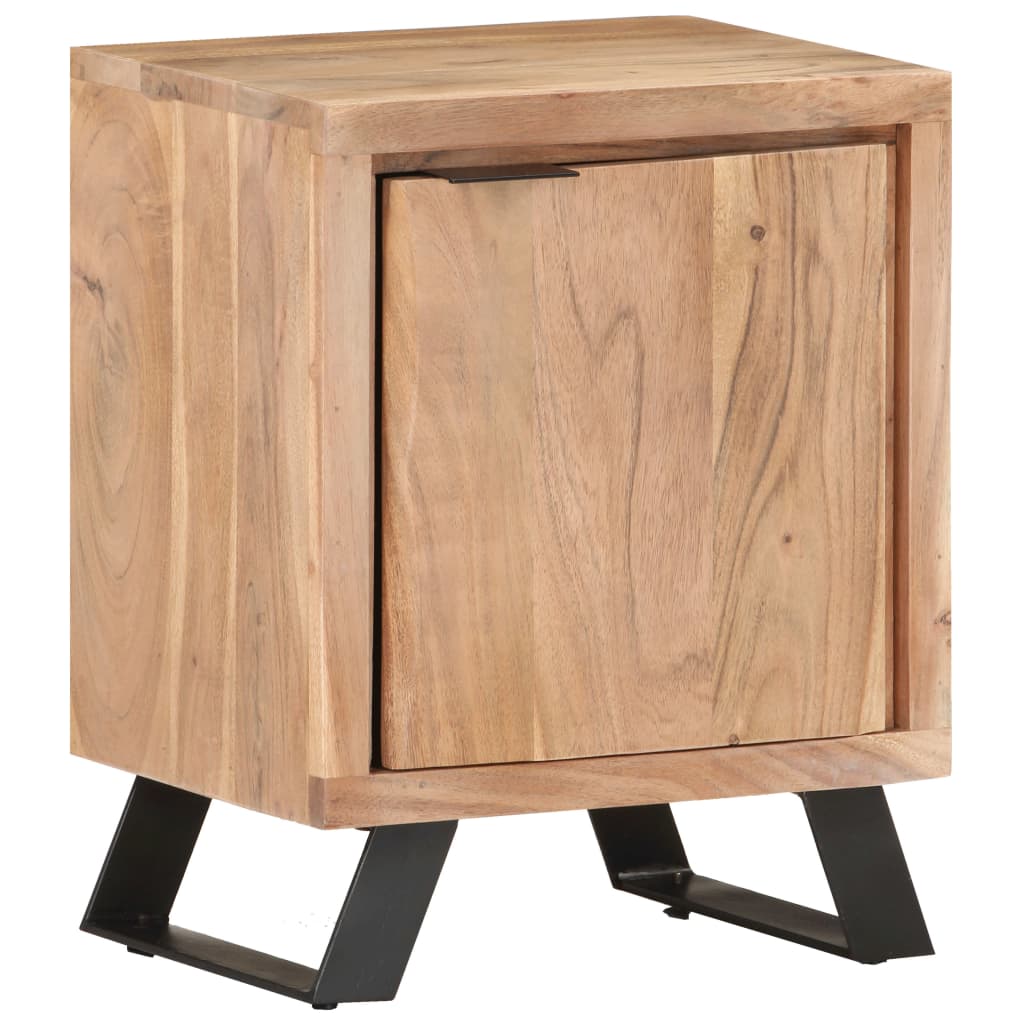 vidaXL Bedside Cabinet 40x30x50 cm Solid Acacia Wood with Live Edges