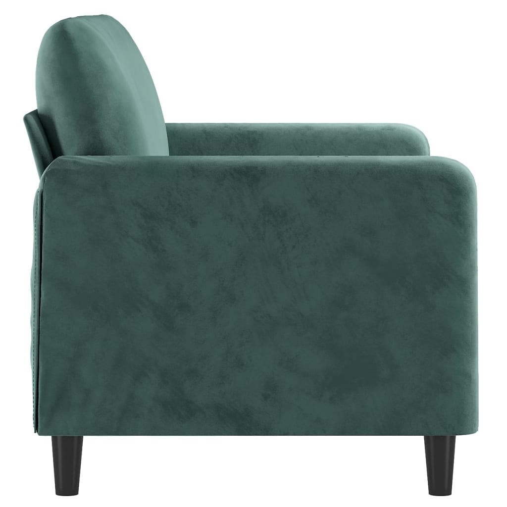 vidaXL 2-Seater Sofa Dark Green 120 cm Velvet