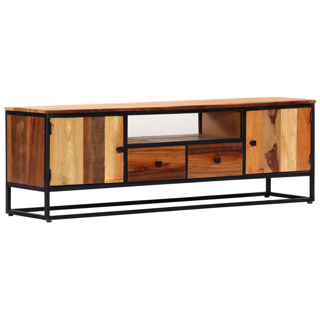 vidaXL TV Cabinet 120x30x40 cm Solid Reclaimed Wood and Steel