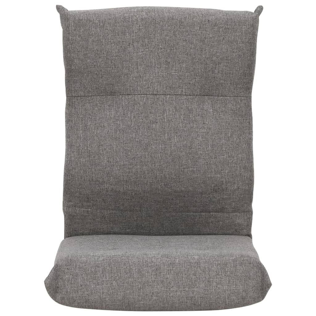 vidaxl Folding Floor Chair Light Grey Fabric