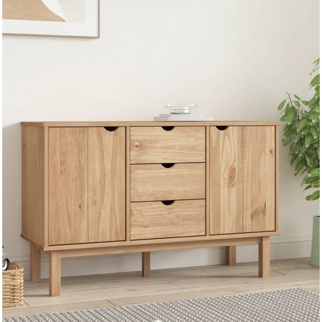 vidaXL Sideboard OTTA 113.5x43x73 cm Solid Wood Pine