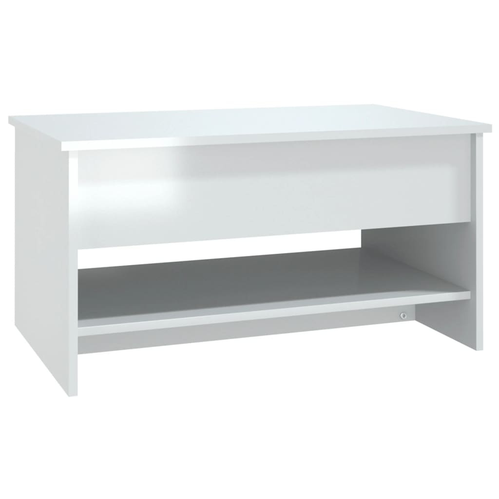 vidaXL Coffee Table High Gloss White 80x50x40 cm Engineered Wood