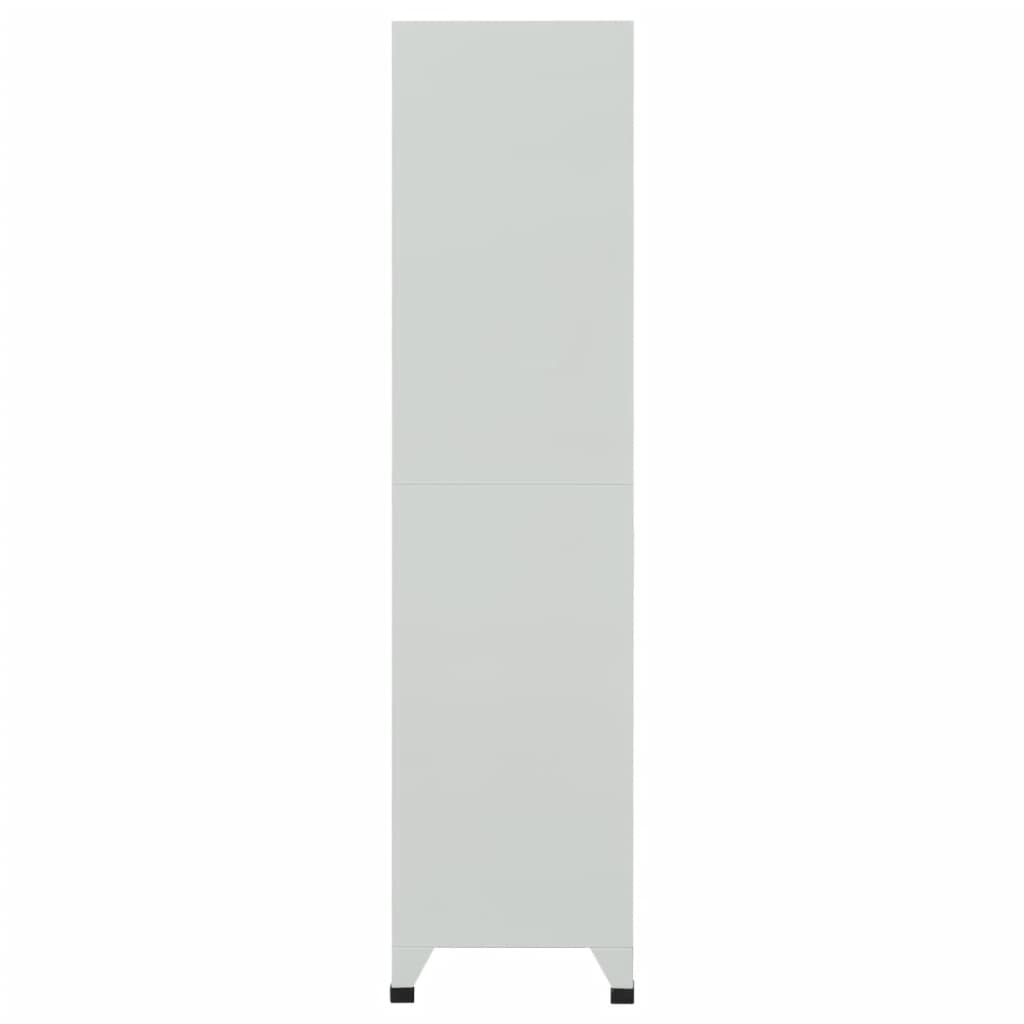 vidaXL Locker Cabinet with 6 Compartments Steel 90x45x180 cm Grey