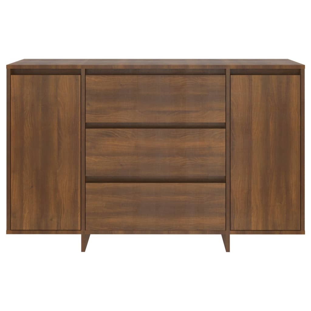 vidaXL Sideboard with 3 Drawers Brown Oak 120x41x75 cm Engineered Wood