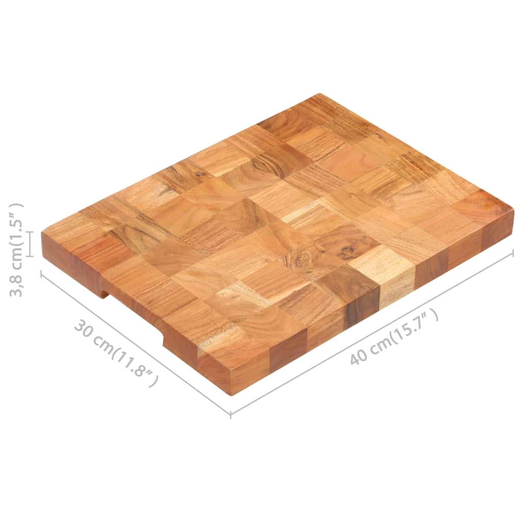 vidaXL Chopping Board 40x30x3.8 cm Solid Acacia Wood