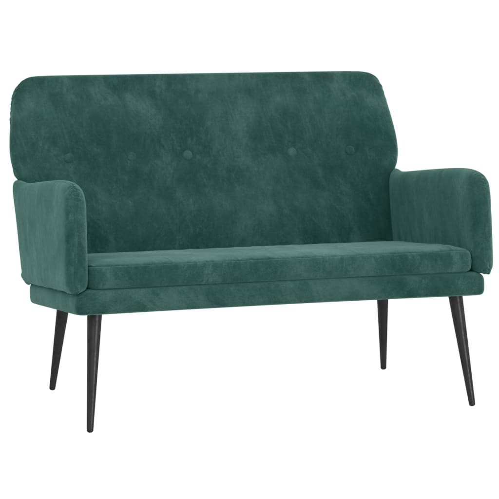 vidaXL Bench Dark Green 108x79x79 cm Velvet