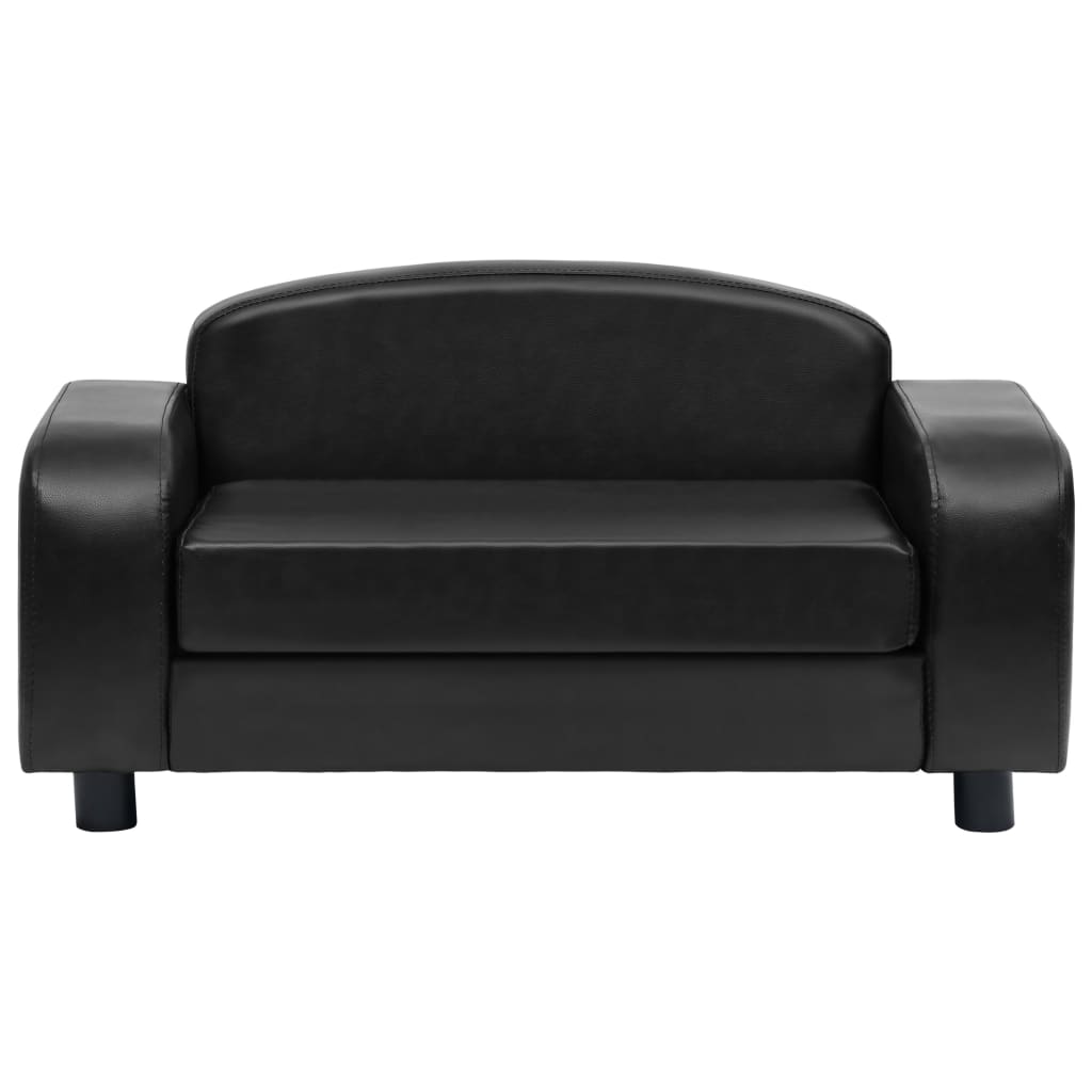 vidaXL Dog Sofa Black 80x50x40 cm Faux Leather