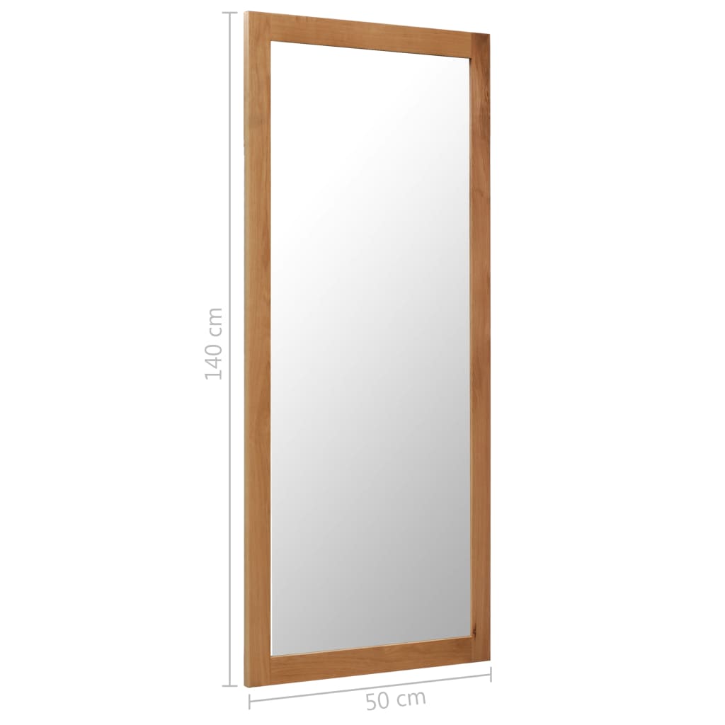 vidaXL Mirror 50x140 cm Solid Oak Wood