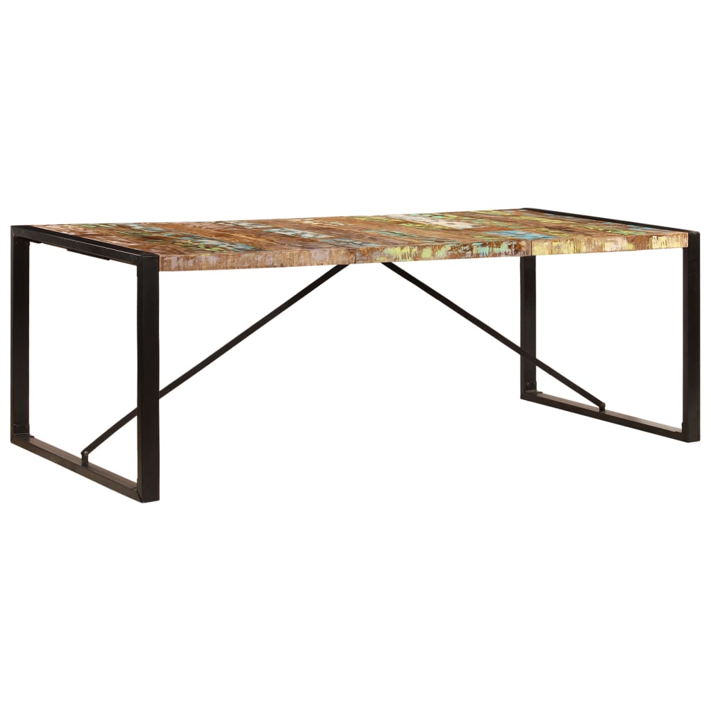 vidaXL Dining Table 220x100x75 cm Solid Reclaimed Wood