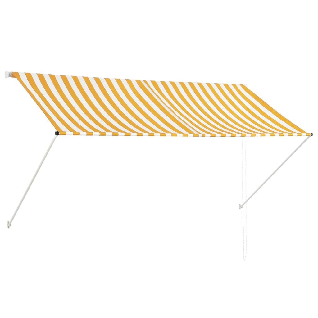 vidaXL Retractable Awning 250x150 cm Yellow and White