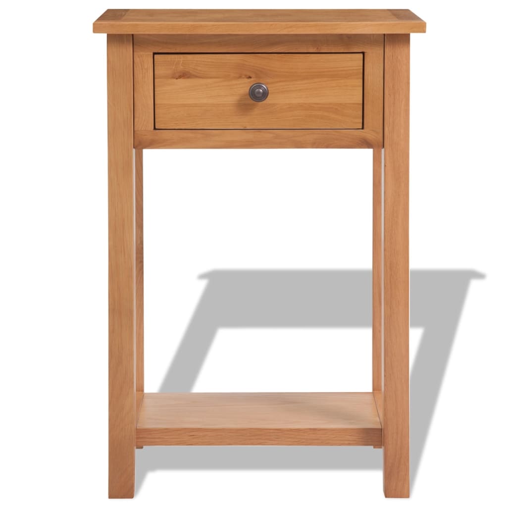 vidaXL Console Table 50x32x75 cm Solid Oak Wood