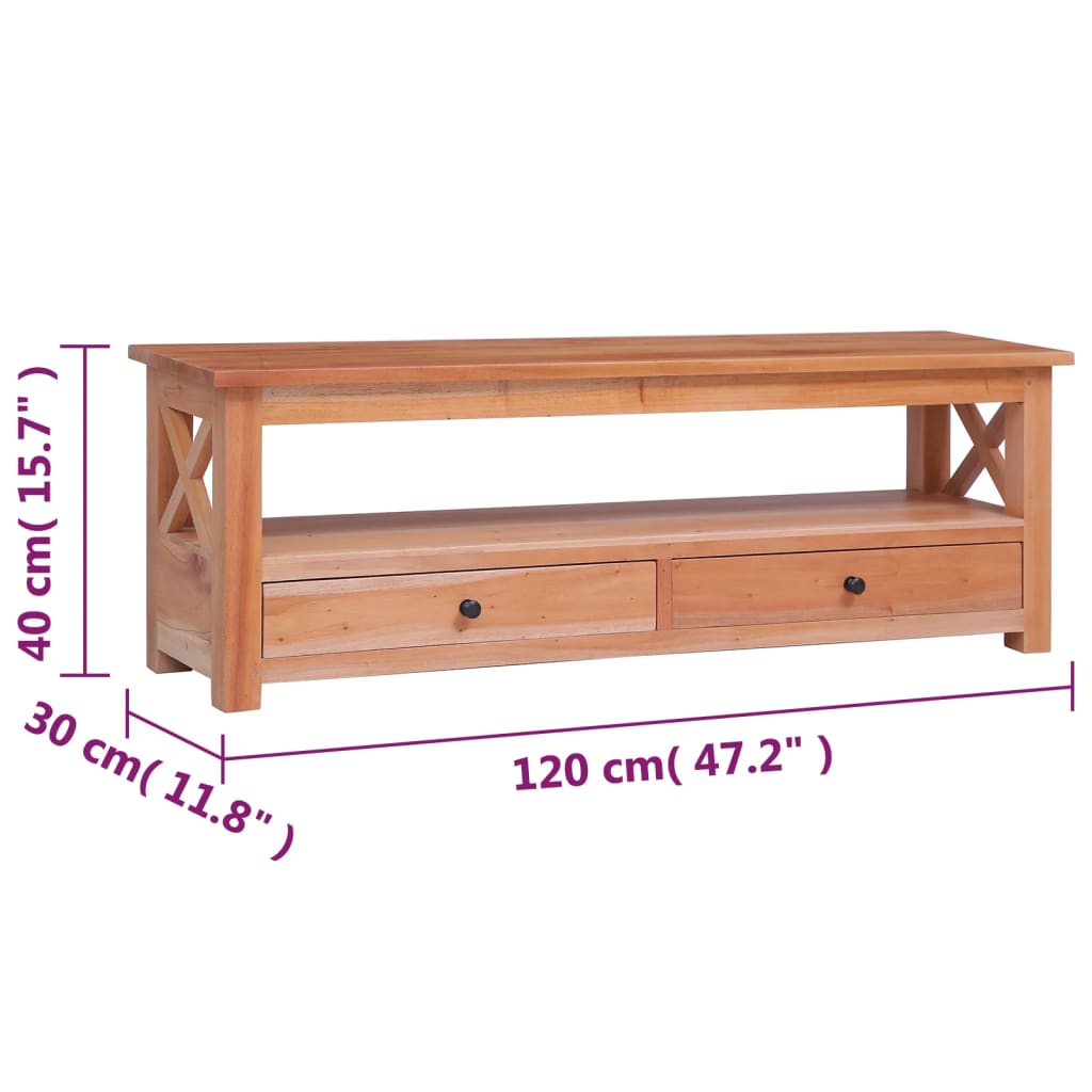 vidaXL TV Cabinet 120x30x40 cm Solid Mahogany Wood