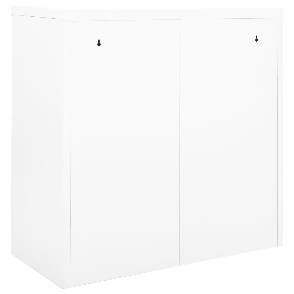 vidaXL Sliding Door Cabinet White 90x40x90 cm Steel