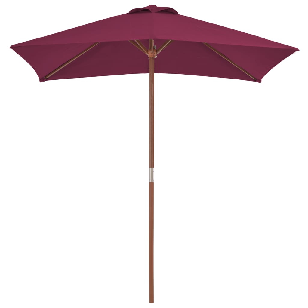 vidaXL Garden Parasol with Wooden Pole 150x200 cm Bordeaux Red