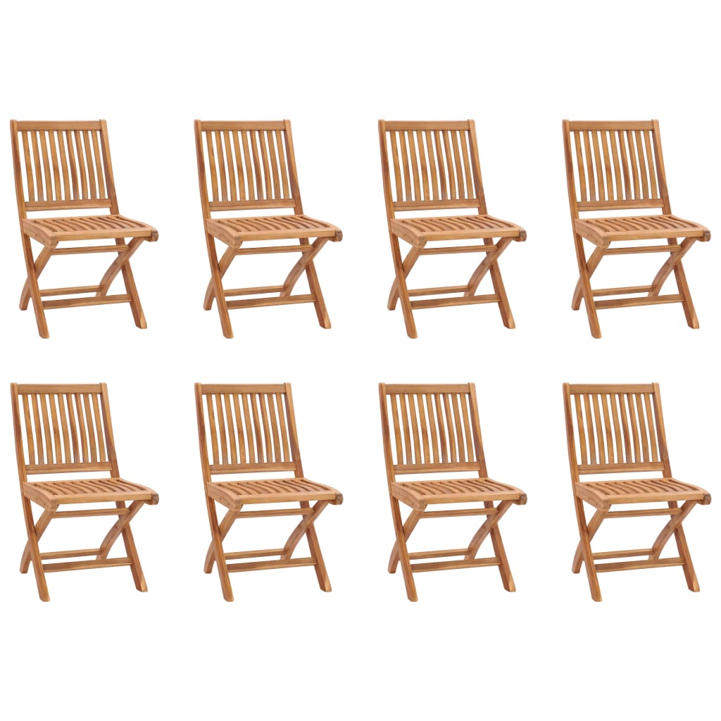 vidaXL 9 Piece Garden Dining Set Solid Teak Wood