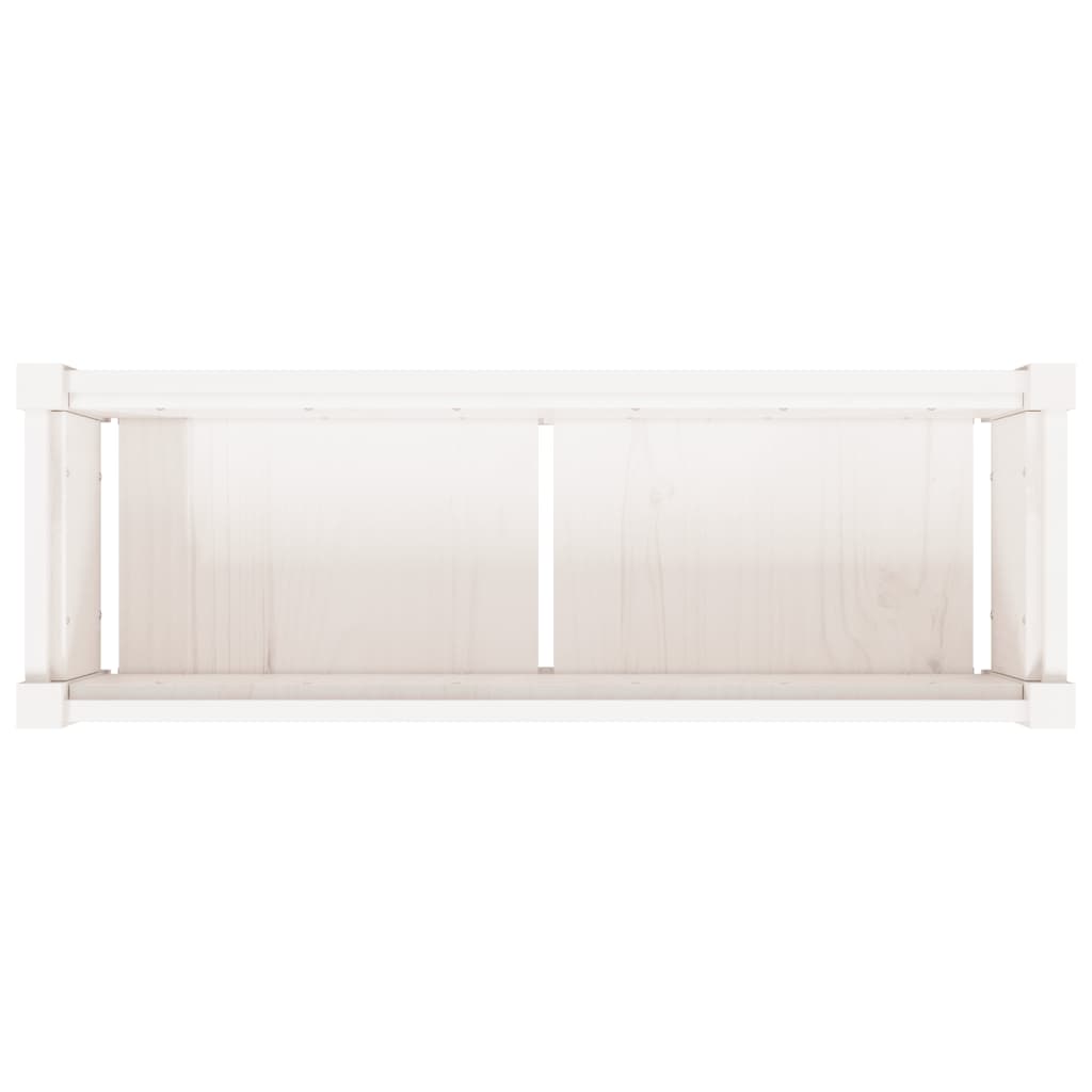 vidaXL Garden Planter White 90x31x31 cm Solid Wood Pine