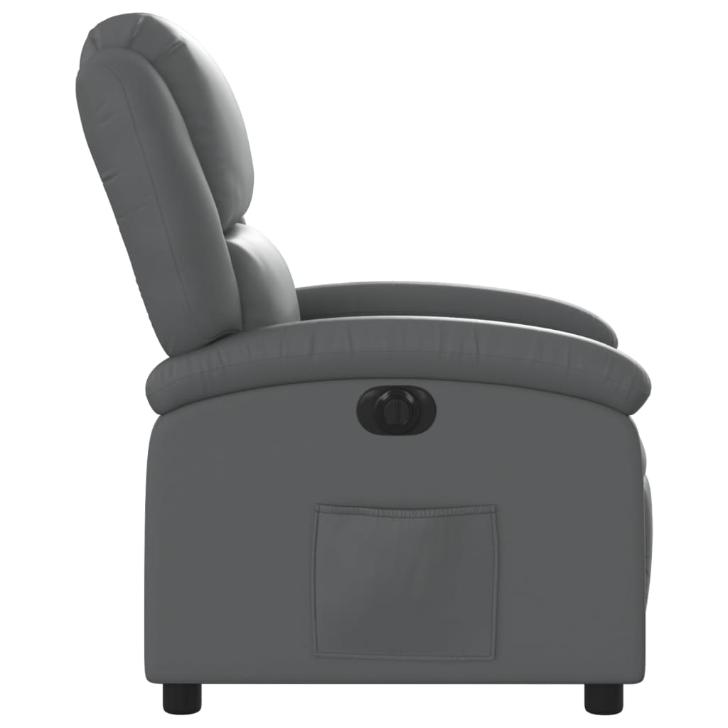 vidaXL Electric Recliner Chair Grey Faux Leather