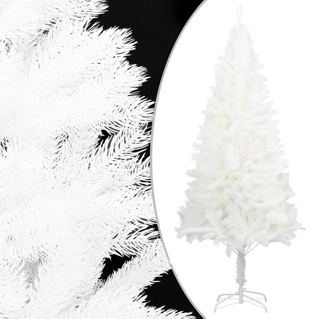 vidaXL Artificial Pre-lit Christmas Tree with Ball Set White 240 cm