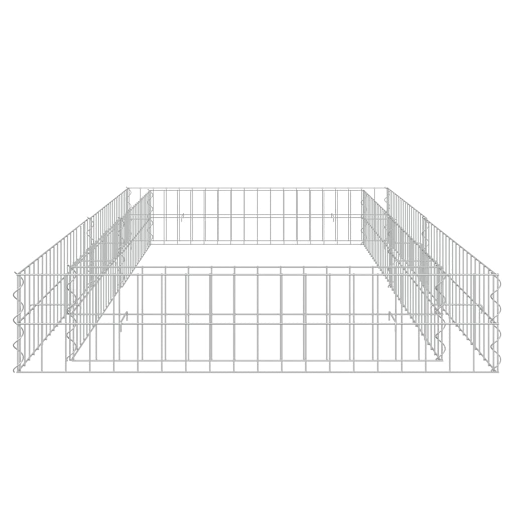 vidaXL Gabion Raised Bed Galvanised Steel 200x100x20 cm