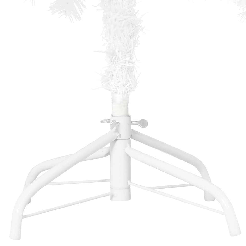 vidaXL Artificial Pre-lit Christmas Tree with Ball Set White 210 cm