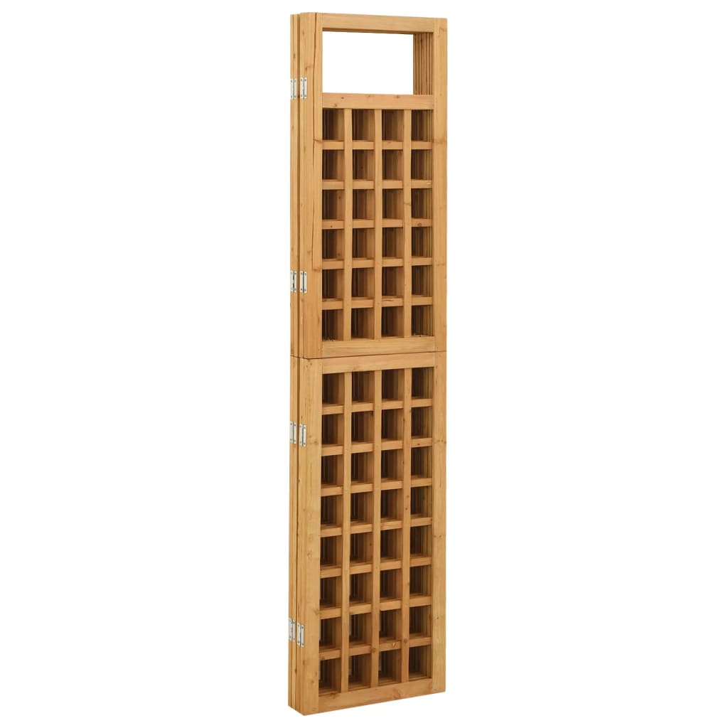 vidaXL 4-Panel Room Divider/Trellis Solid Fir Wood 161x180 cm