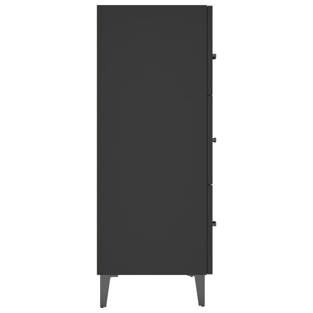 vidaXL Sideboard Black 69.5x34x90 cm Engineered Wood