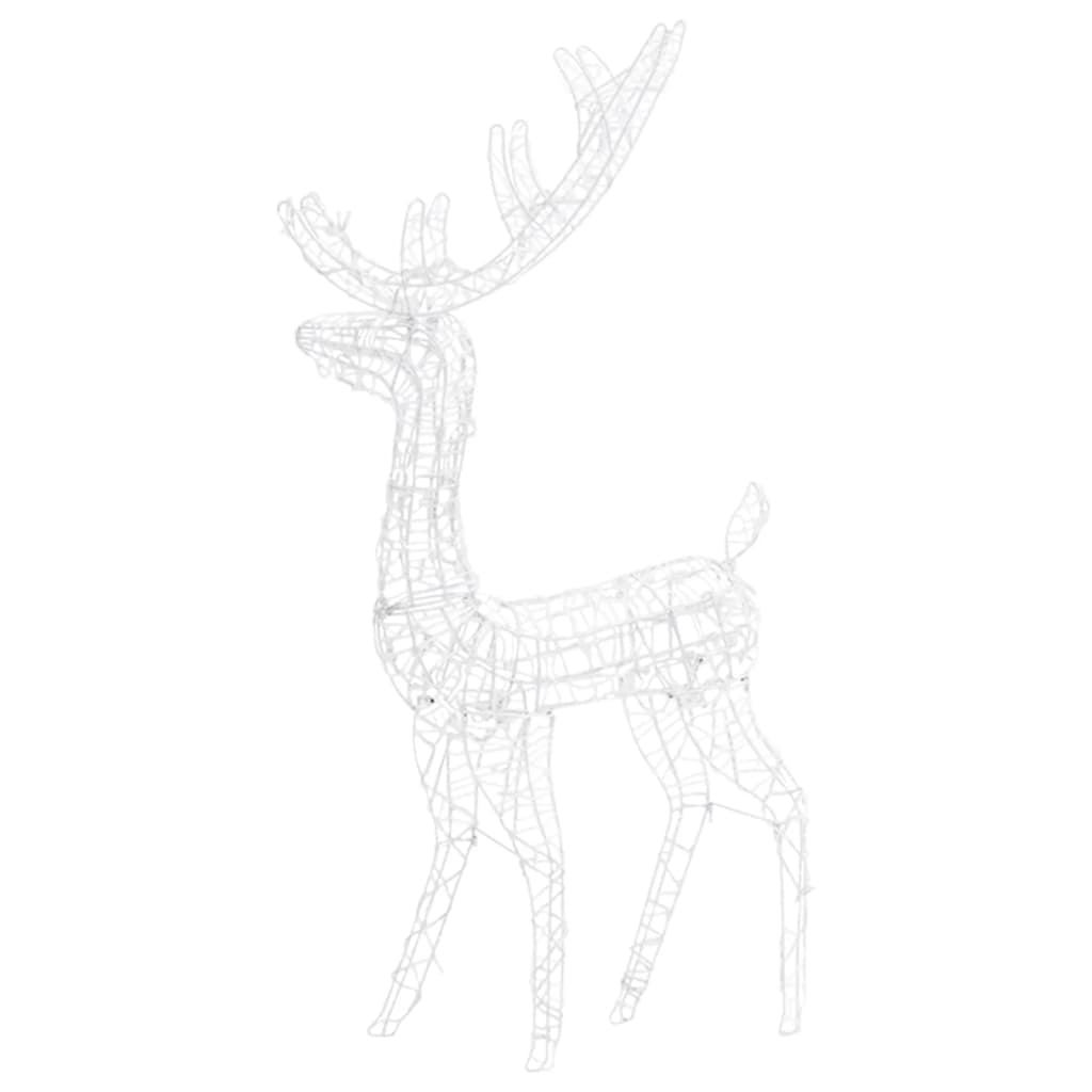 vidaXL Acrylic Reindeer Family Christmas Decoration 300 LED Colourful