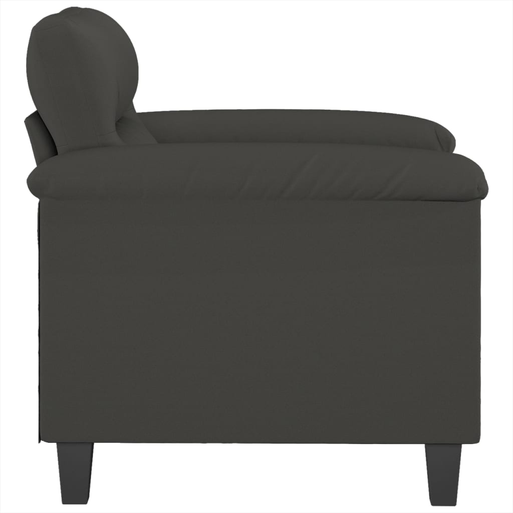 vidaXL Sofa Chair Dark Grey 60 cm Microfibre Fabric