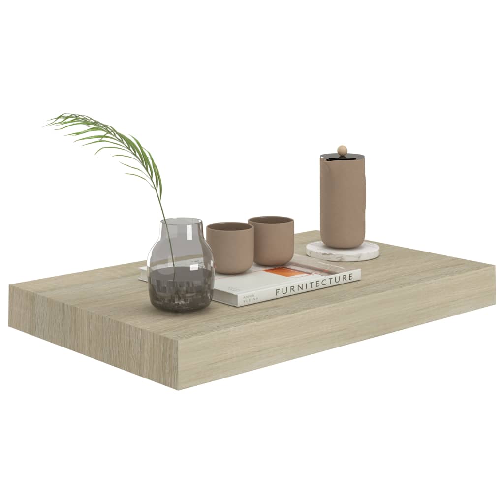 vidaXL Floating Wall Shelves 4 pcs Oak 40x23x3.8 cm MDF