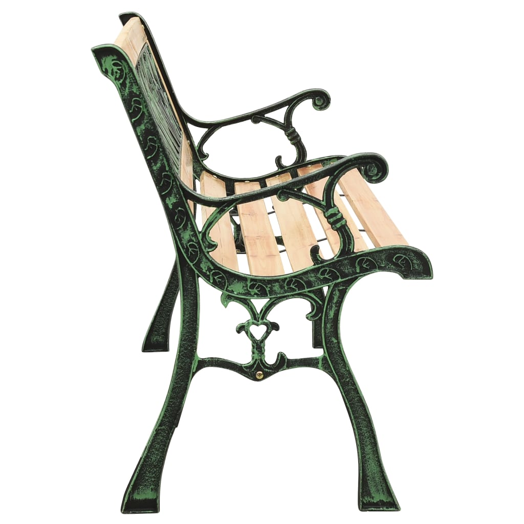 vidaXL Garden Bench 122 cm Cast Iron and Solid Firwood
