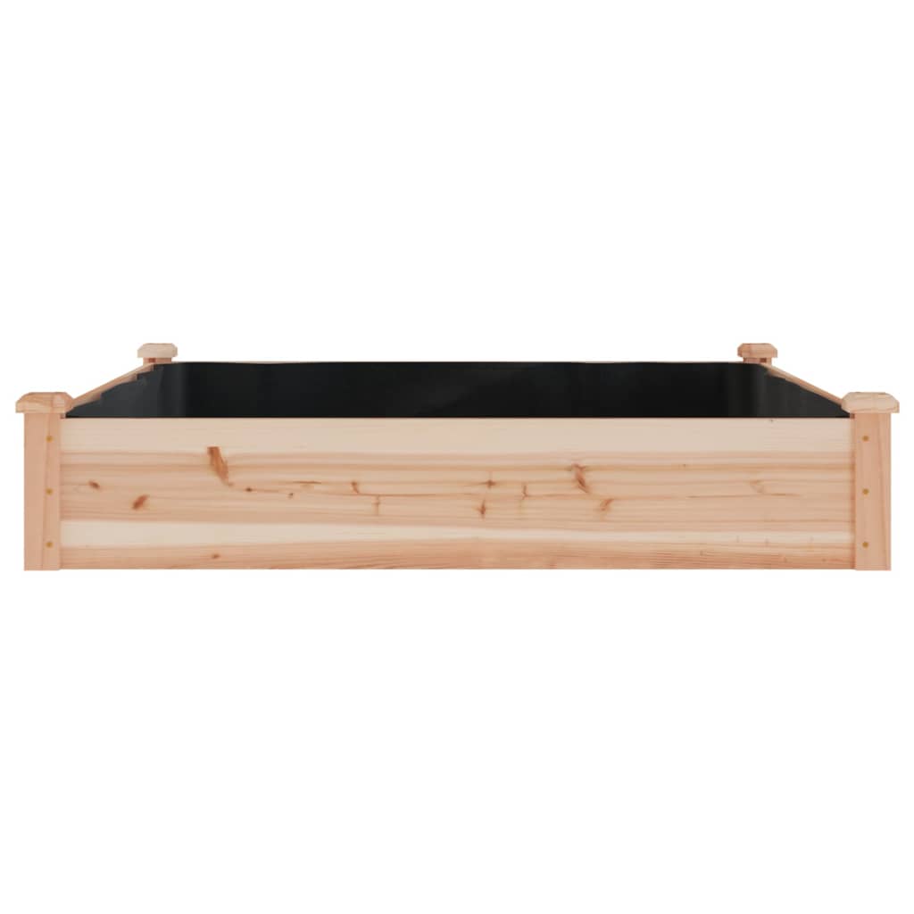 vidaXL Garden Raised Bed with Liner 120x120x25 cm Solid Wood Fir