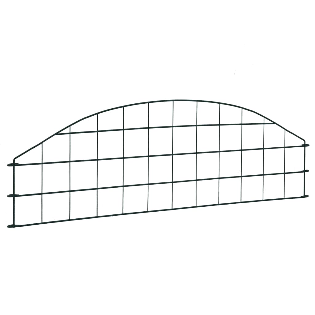 vidaXL Arched Garden Fence Set 77.3x26 cm Green