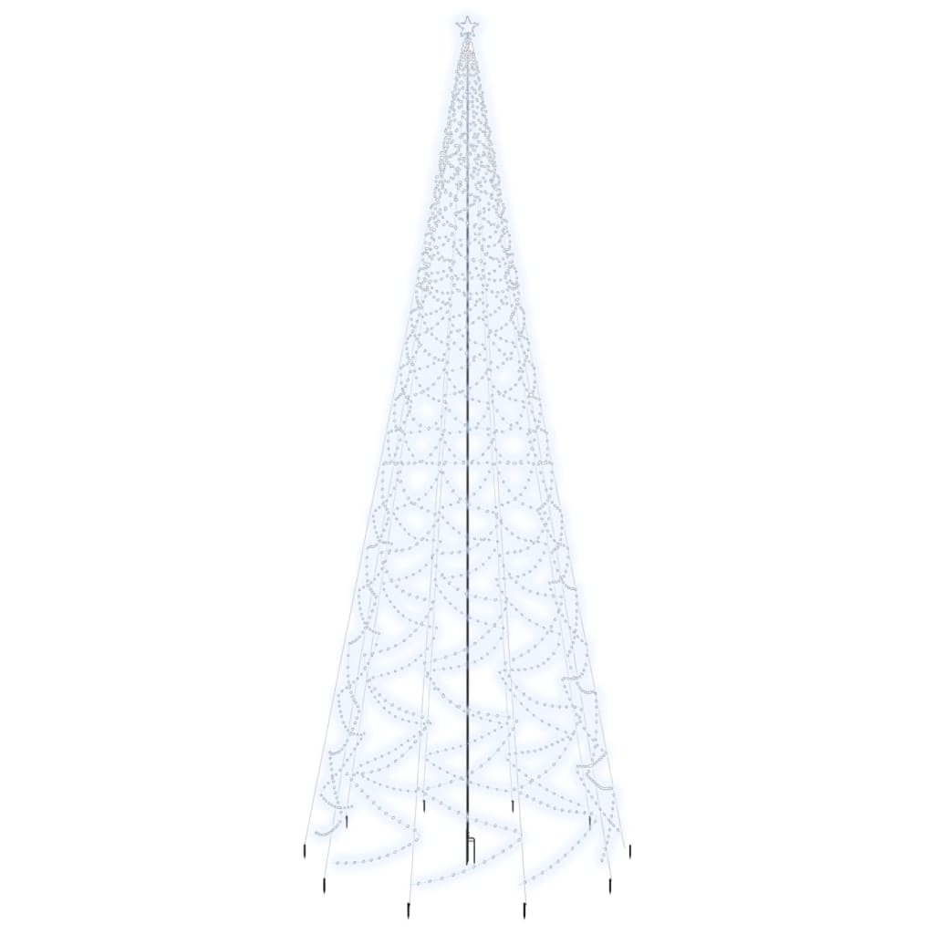 vidaXL Christmas Tree with Spike Cold White 3000 LEDs 800 cm